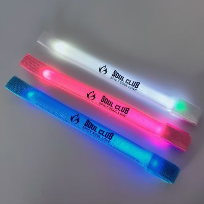 255.16*20mm Custom Printing LED Wrist Band για πάρτι και εκδηλώσεις που λάμπουν στο σκοτάδι