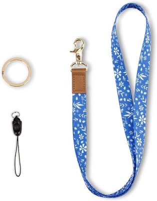 Προσαρμοσμένη ασφάλεια εκτύπωση Polyester Neck Lanyards με κάρτες Keychain κινητό τηλέφωνο