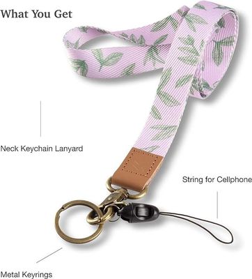 Προσαρμοσμένη ασφάλεια εκτύπωση Polyester Neck Lanyards με κάρτες Keychain κινητό τηλέφωνο