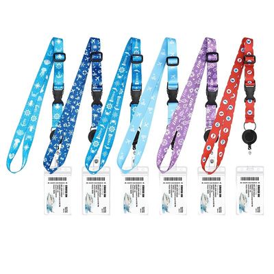 Πολυεστέρα Lanyard Keychain 6 χρώματα μεταξωτή εκτύπωση οθόνης στρογγυλό Nylon Lanyard με λογότυπο