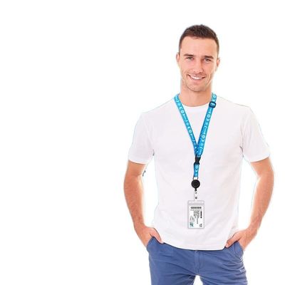Πολυεστέρα Lanyard Keychain 6 χρώματα μεταξωτή εκτύπωση οθόνης στρογγυλό Nylon Lanyard με λογότυπο