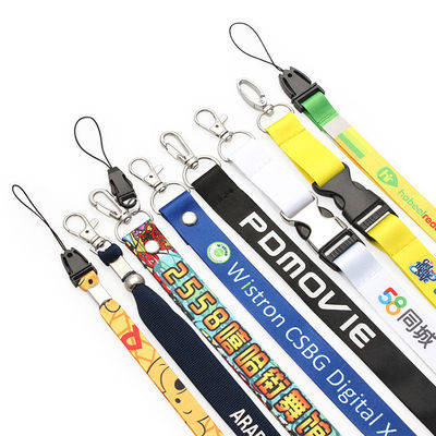 Γραφείο 90 * 15mm επίπεδα πολυεστέρα Custom Single Sublimation Lanyards για την εξατομίκευση