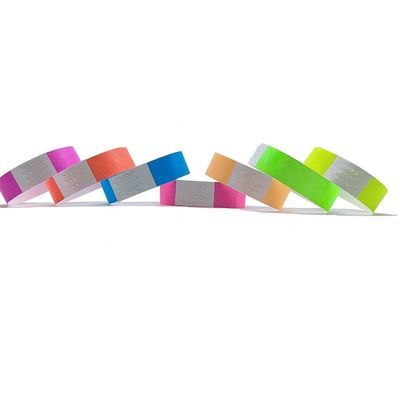 250*25mm/250*19mm Προσαρμοσμένο τυπωμένο λογότυπο Eco Paper βραχιόλια σε πολυχρωματικά για φεστιβάλ