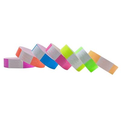 250*25mm/250*19mm Προσαρμοσμένο τυπωμένο λογότυπο Eco Paper βραχιόλια σε πολυχρωματικά για φεστιβάλ