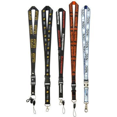 Προσαρμοσμένο θερμαινόμενο μεταφορά Keychain Neck Strap Polyester κορδόνια για τα κλειδιά Πολλά χρώματα
