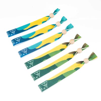 Πάρτι και εκδήλωση RFID βραχιόλια Custom Satin ύφασμα με εκτύπωση λογότυπου 350 * 15mm μέγεθος