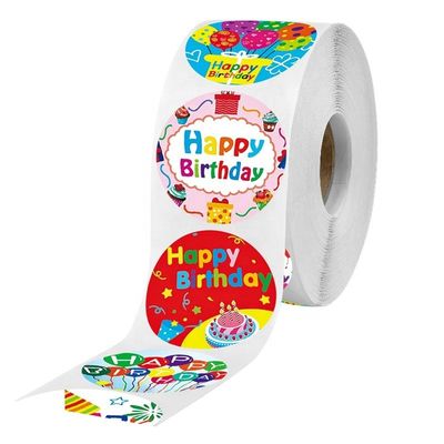 500pcs Παιδιά καρτούν Ευχάριστα γενέθλια αυτοκόλλητα αυτοκόλλητο για την διακόσμηση του πάρτι
