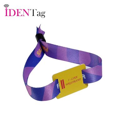 Εκδήλωση Φεστιβάλ Πάρτι RFID βραχιόλια σε σατέν ύφασμα με Custom Logo και κείμενο