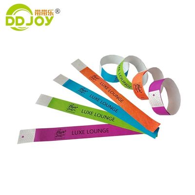 DDJOY 3/4 ιντσών Plain Solid Neon χρώμα Dupont Tyvek βραχιόλια για κλαμπ και μπαρ Κίτρινο