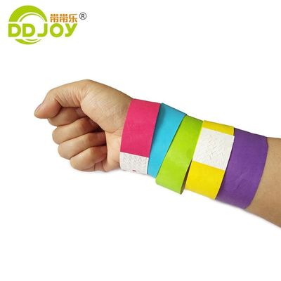 DDJOY 3/4 ιντσών Plain Solid Neon χρώμα Dupont Tyvek βραχιόλια για κλαμπ και μπαρ Κίτρινο