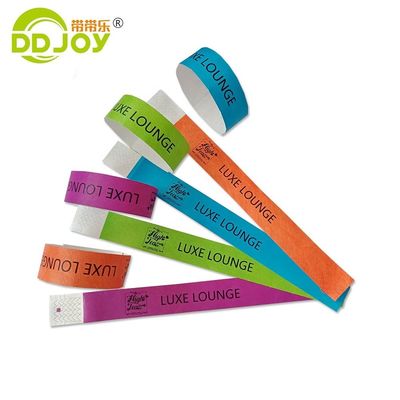 DDJOY 3/4 ιντσών Plain Solid Neon χρώμα Dupont Tyvek βραχιόλια για κλαμπ και μπαρ Κίτρινο