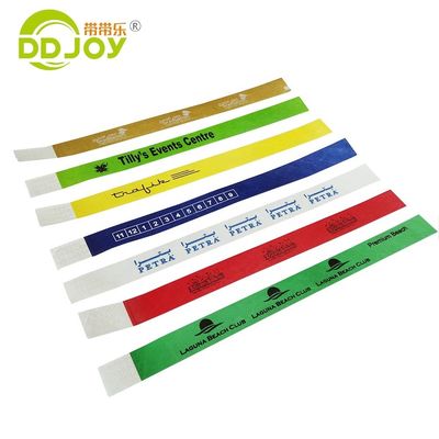 250*19mm Tyvek Χάρτινα βραχιόλια Κλασικό στυλ για εκδηλώσεις / παιδική χαρά / φεστιβάλ μία φορά